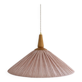 Suspension ELEONORE — 60 cm, lin et coton rayé terra