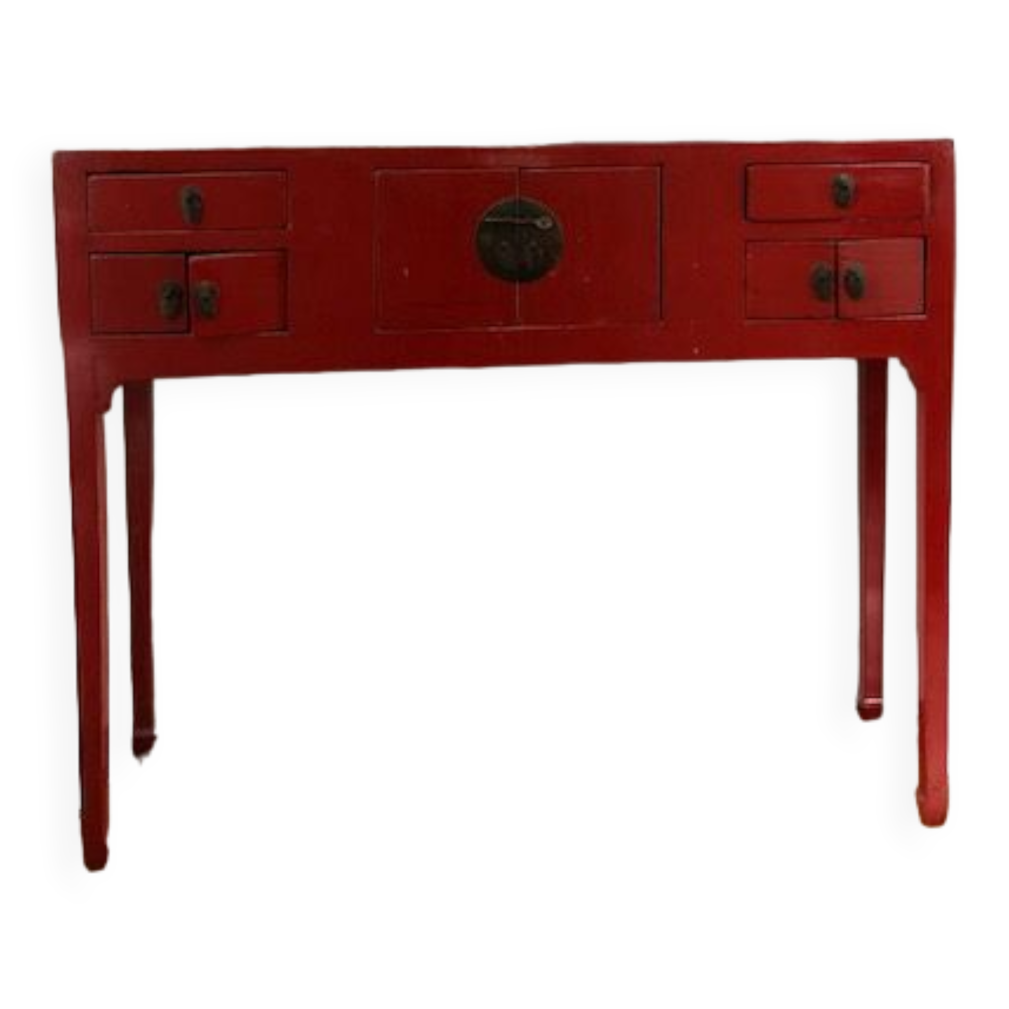 Chinese red lacquered console early twentieth century