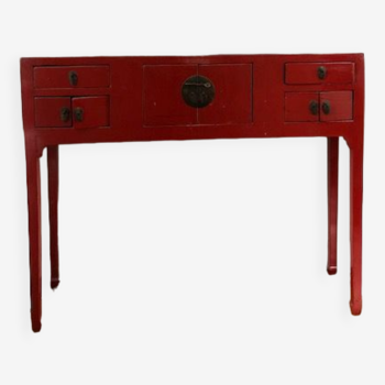 Chinese red lacquered console early twentieth century