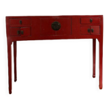 Chinese red lacquered console early twentieth century