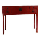 Chinese red lacquered console early twentieth century