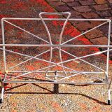 Vintage chrome metal magazine rack
