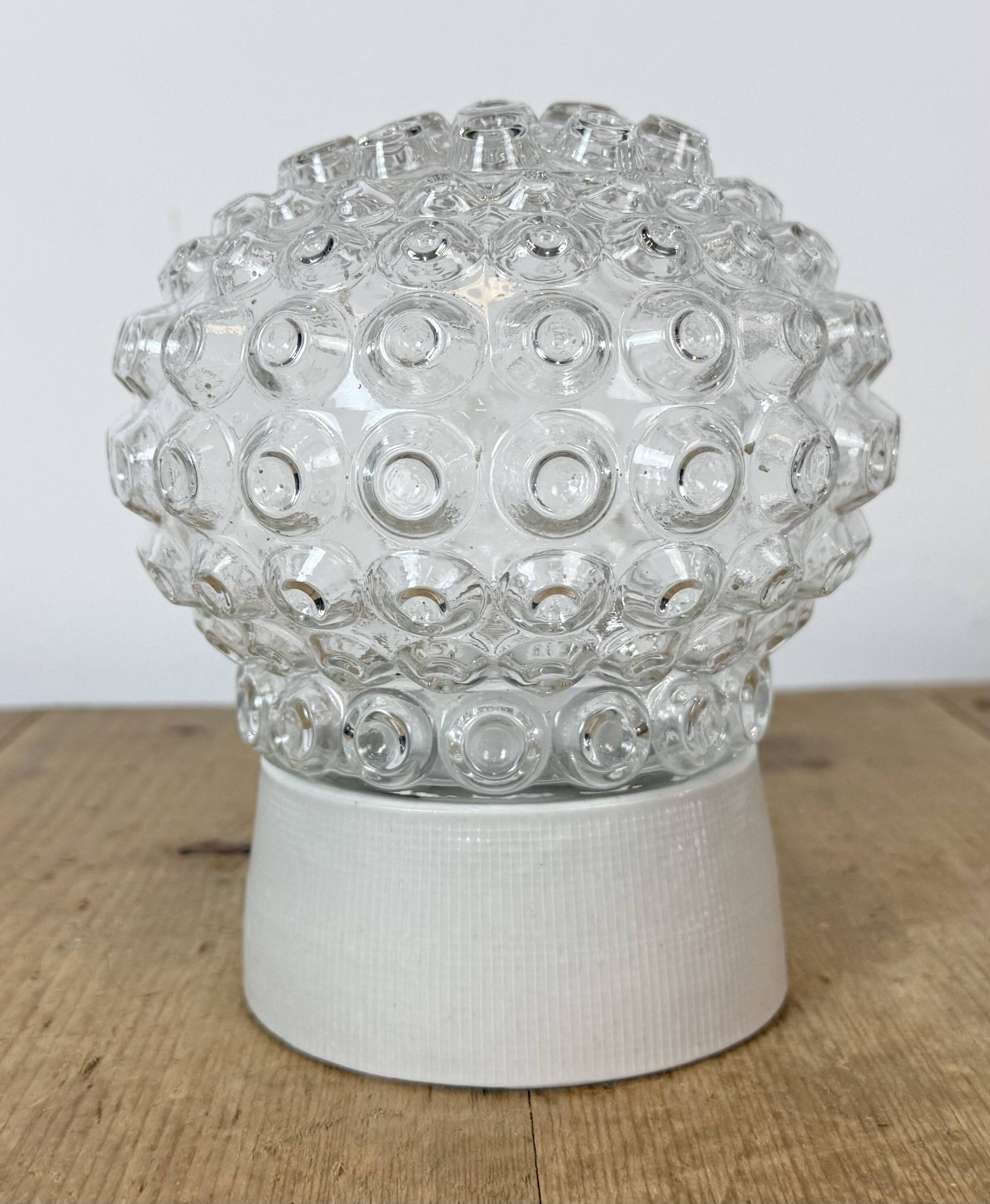Vintage White Porcelain Ceiling Light, 1970s