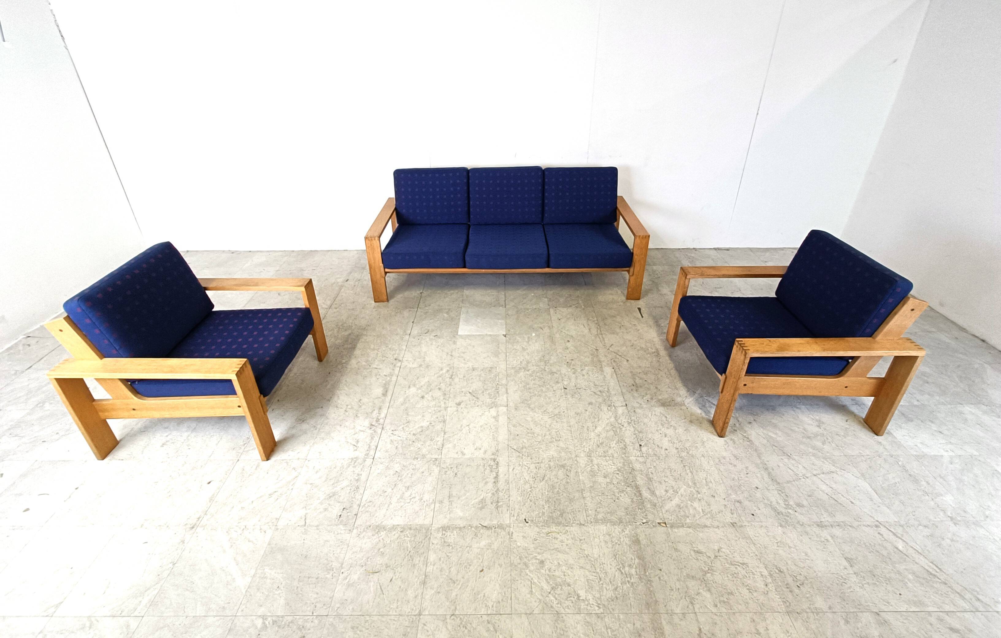 Vintage scandinavian sofa set, 1970s