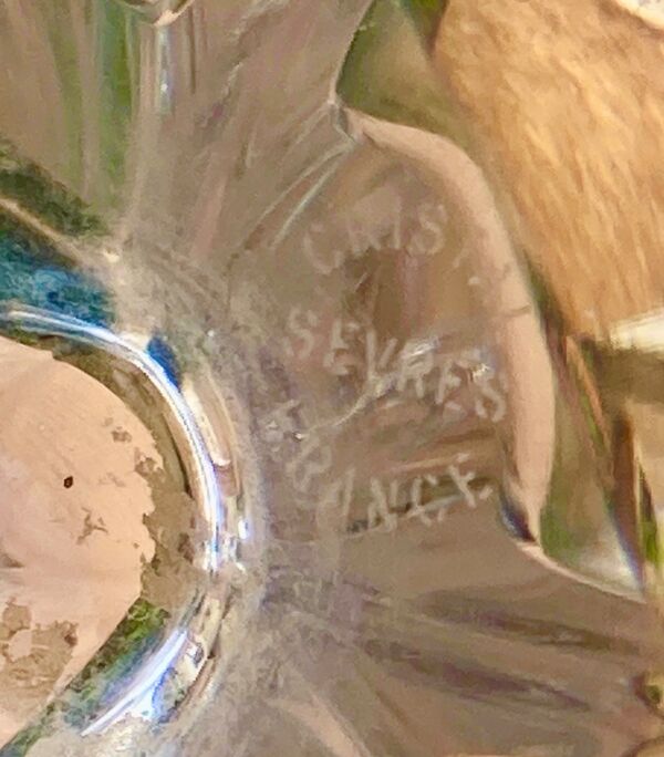 Vase hexagonal cristal estampillé au cul  sevres -france