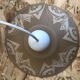 Old pair suspension vianne molded glass + decor + vintage white thread