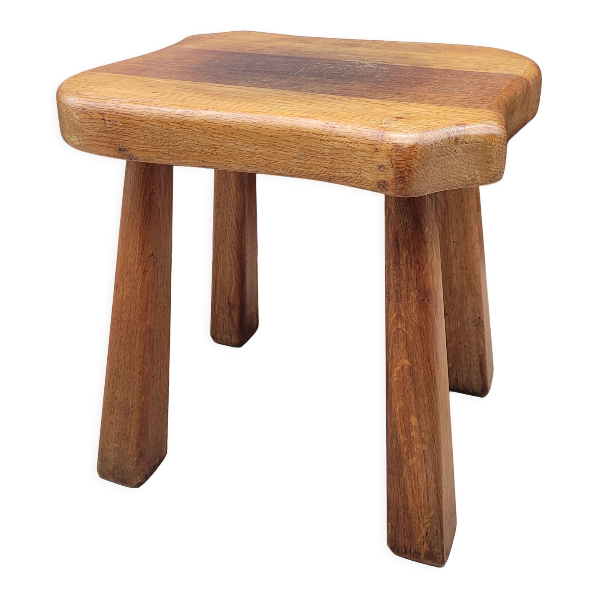 Quadripod solid wood stool