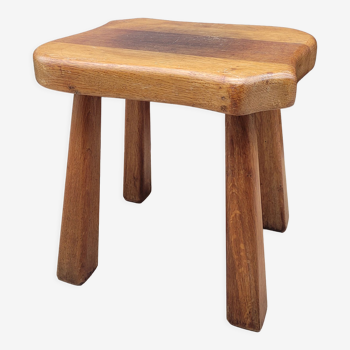 Quadripod solid wood stool