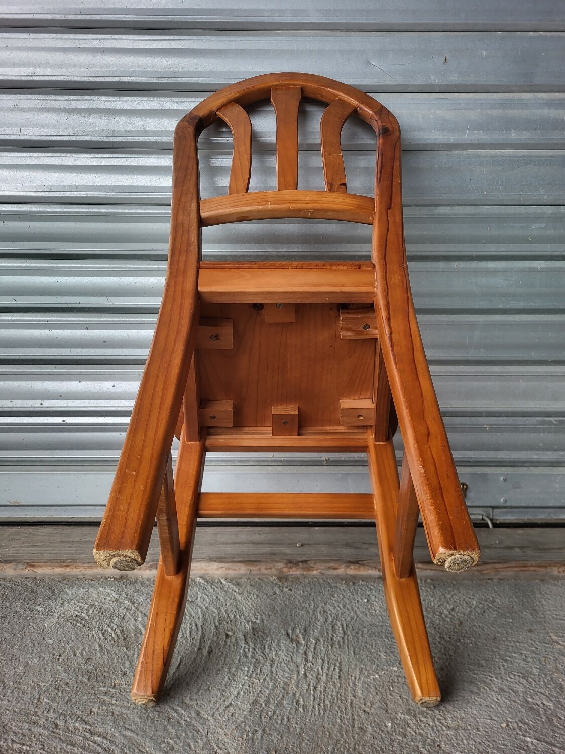 Set of 4 vintage solid wood chairs