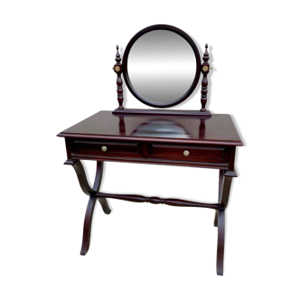 Traditional style solid wood dressing table with two drawers
