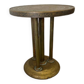 vintage brass side table / plant table