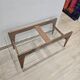 Table basse vintage en bois et verre – Design scandinave 50’s