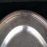 Plat ovale en métal argenté