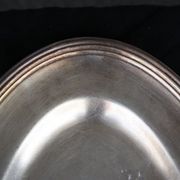 Plat ovale en métal argenté