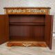 Cabinet vintage à deux portes avec dessus en marbre, années 1940