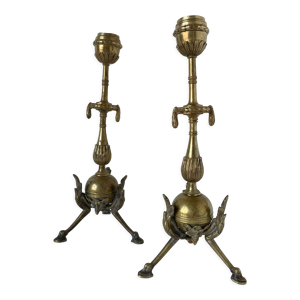 Paire de bougeoirs de