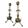 Pair of neoclassical style candlesticks in gilded bronze in the taste of Barbedienne