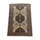 Vintage afghan ersari part silk rug 205x140 cm