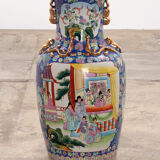 Vieux vase chinois peint à la main, 1920