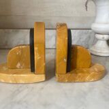 Pair of Art Deco marble bookends