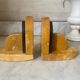 Pair of Art Deco marble bookends