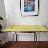 Yellow formica table with extensions