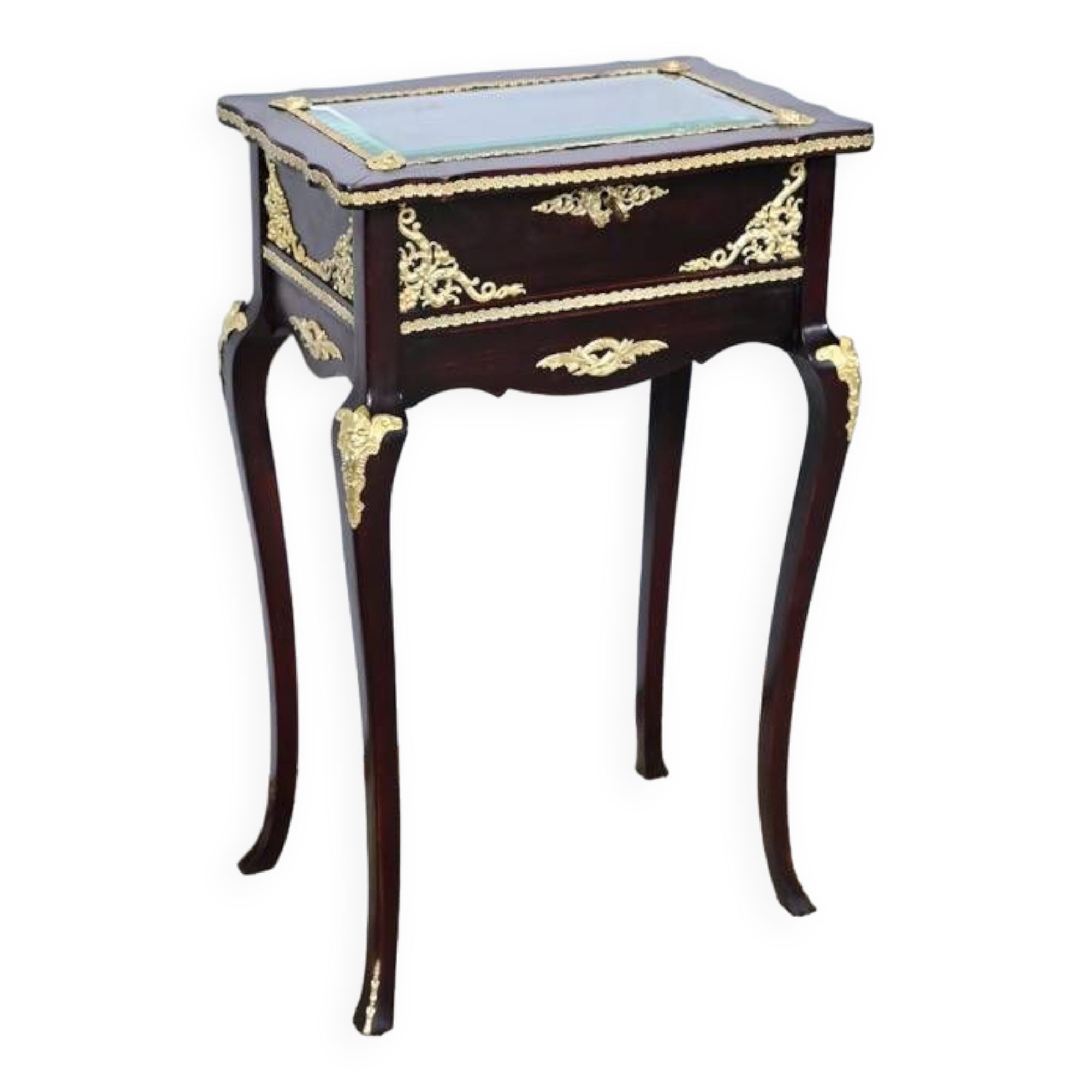 Middle Display Table in Stained Mahogany, Louis XV style, Napoleon III period – Mid-19th century
