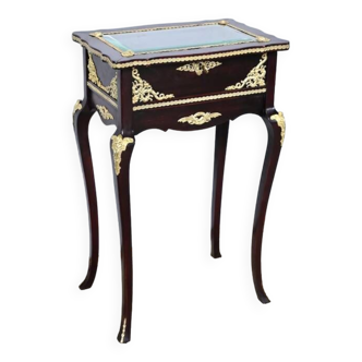 Middle Display Table in Stained Mahogany, Louis XV style, Napoleon III period – Mid-19th century