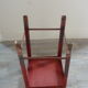 Tabouret d'atelier en métal rouge