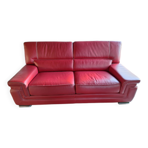 Canapé 3 places en cuir - chateau