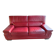Chateau d'Ax red buffalo leather 3-seater sofa