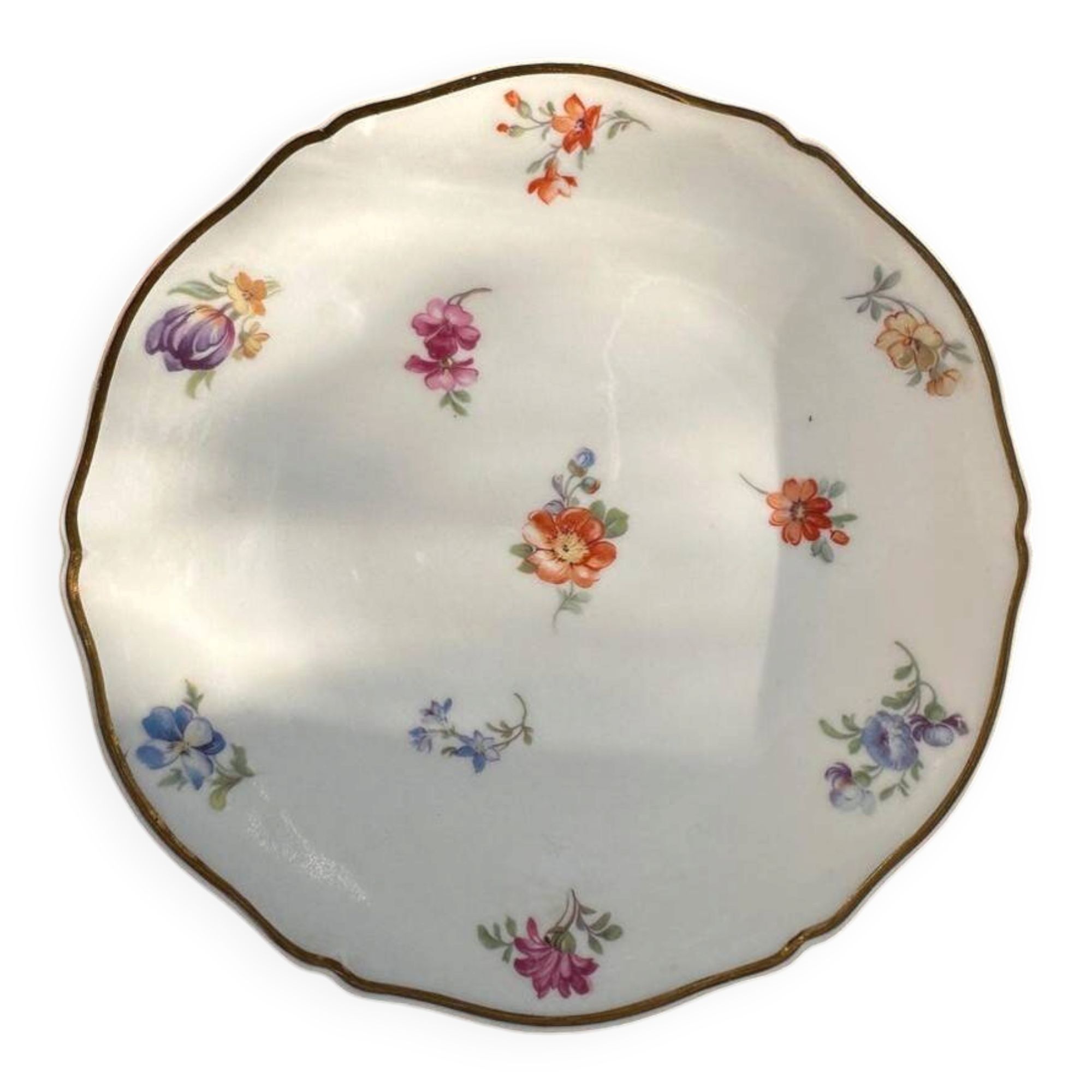 Set of 6 Dessert Plates in Limoges Porcelain - F. Legrand & Cie