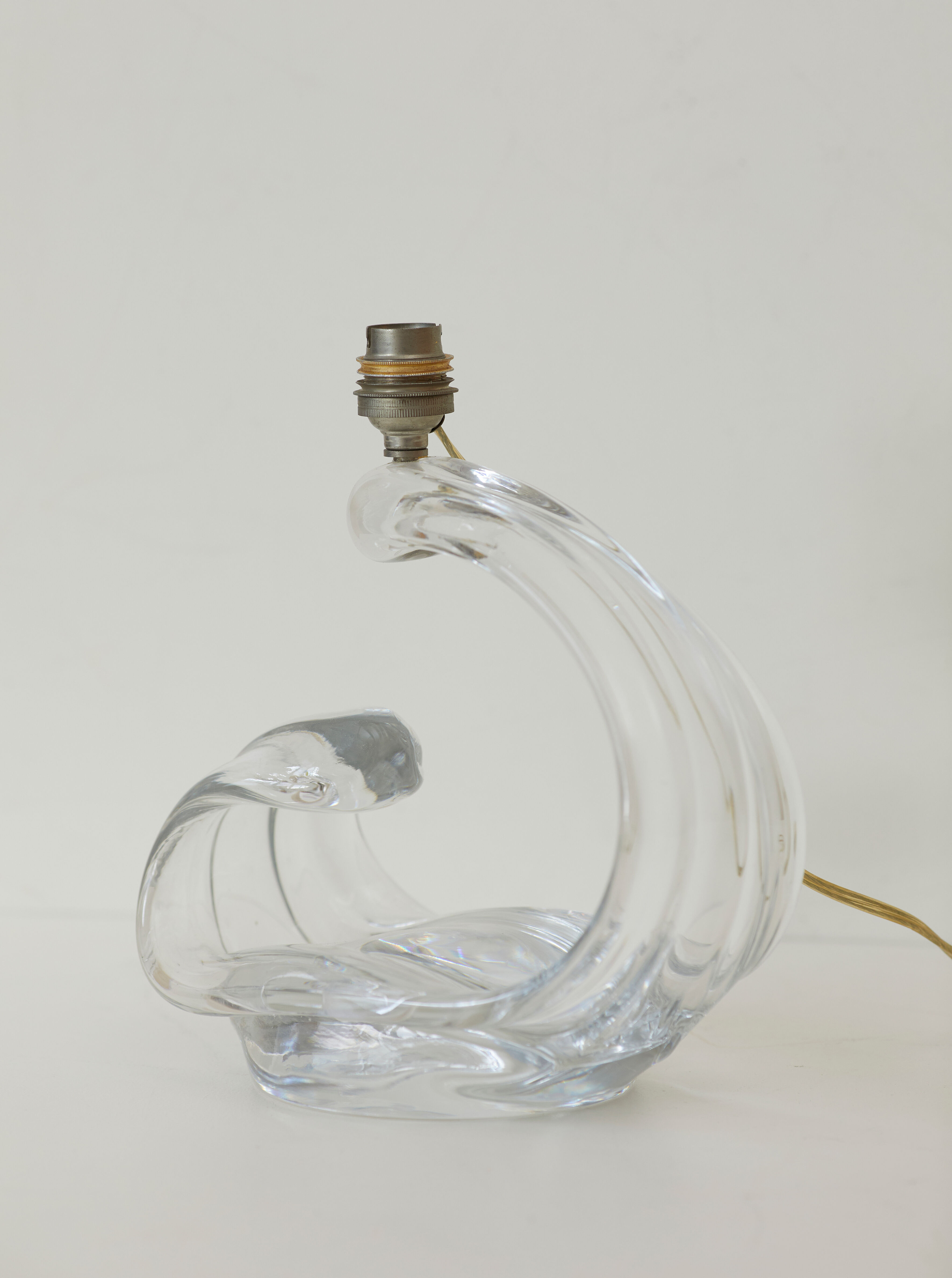 Crystal lamp foot Maison Daum France circa 1960