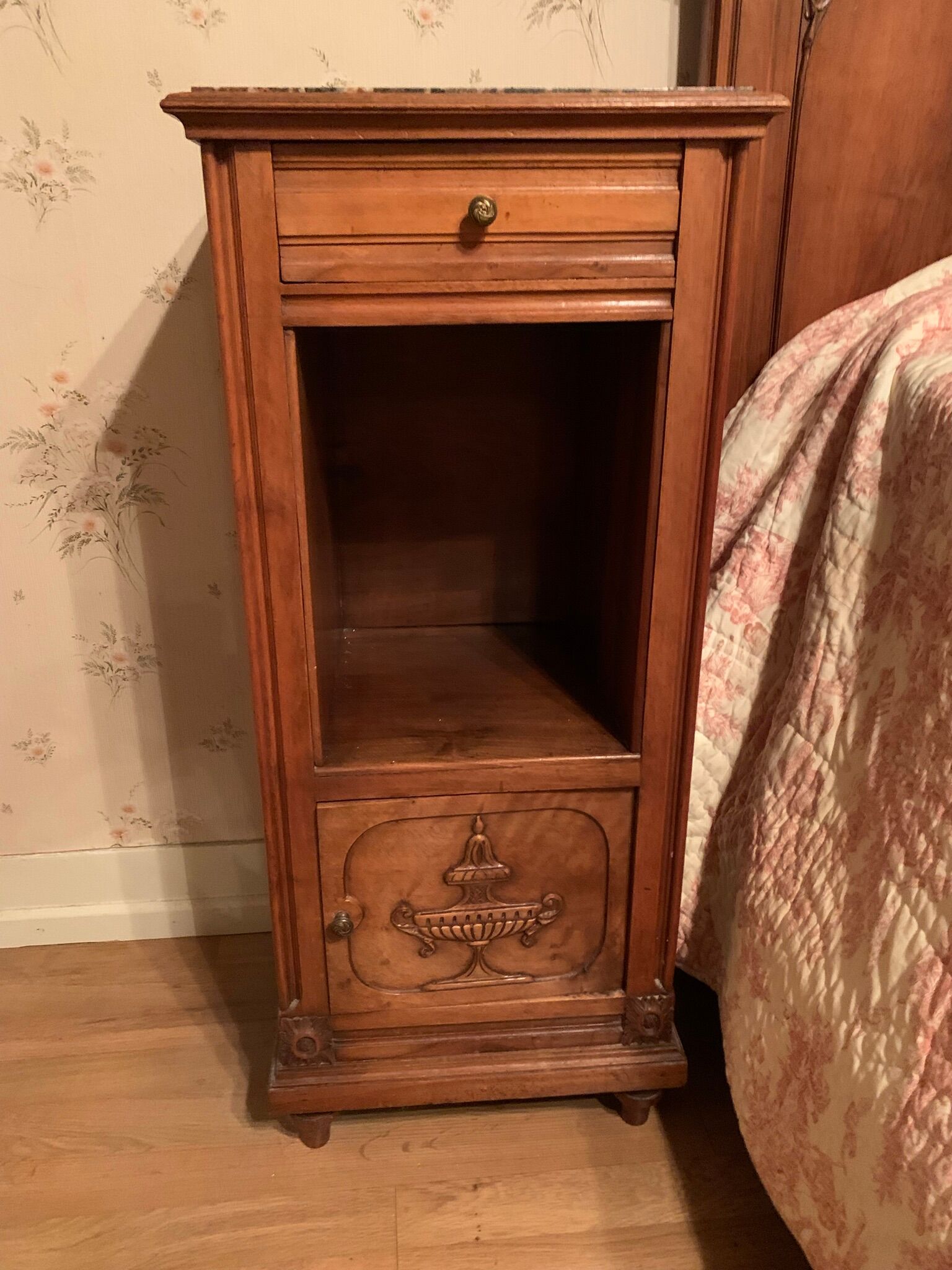 Old walnut bedside