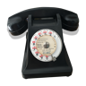 Téléphone ancien année 60 en bakelite noir