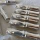 Silver bamboo knife rests from the 1980s.