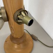 Large Organic Sculptural PINE Wooden Table Light by Temde Lights, Germany 1