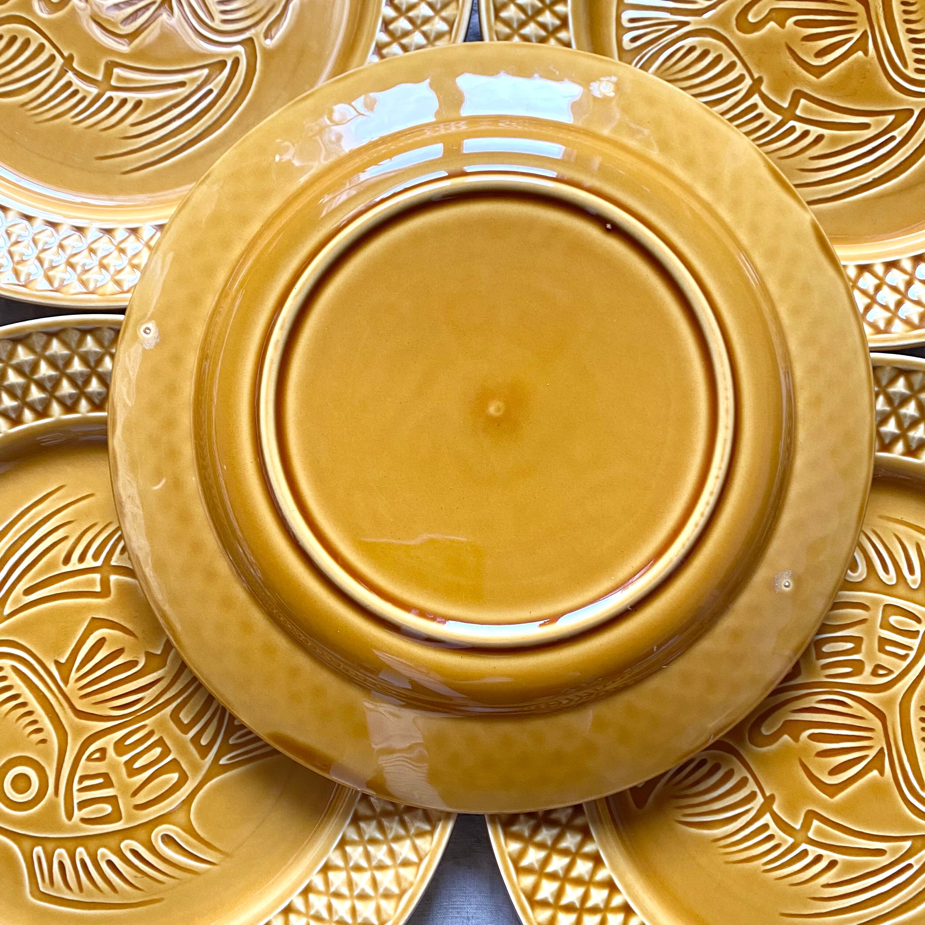Flat plates in ceramic fish