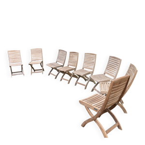 Lot de 8 chaises pliantes