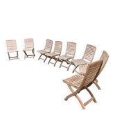 Set of 8 Preston Tectona folding chairs