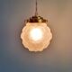 Art Deco pendant/portable lamp in frosted glass, 1920s