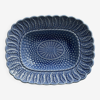 Blue ceramic dish.