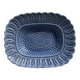 Plat en céramique bleu.