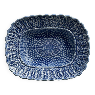 Blue ceramic dish.