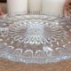 Decorative glass tray with round feet