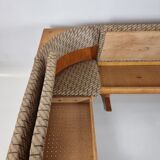 Corner sofa & 2 chairs by Ludvik Volak for Drevopodnik Holesov, 1960s