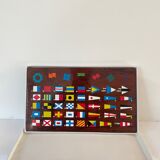 Wooden plaque international flag code