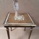 Square pedestal table gilded wood florentine style vintage 1950
