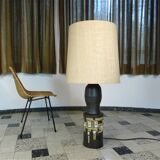 Set of 2 Ceramic Large Floor or Table Lamps by Georges Pelletier for Accolay, France 1960s