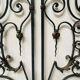 Set of two hammered wrought iron doors, 20th century